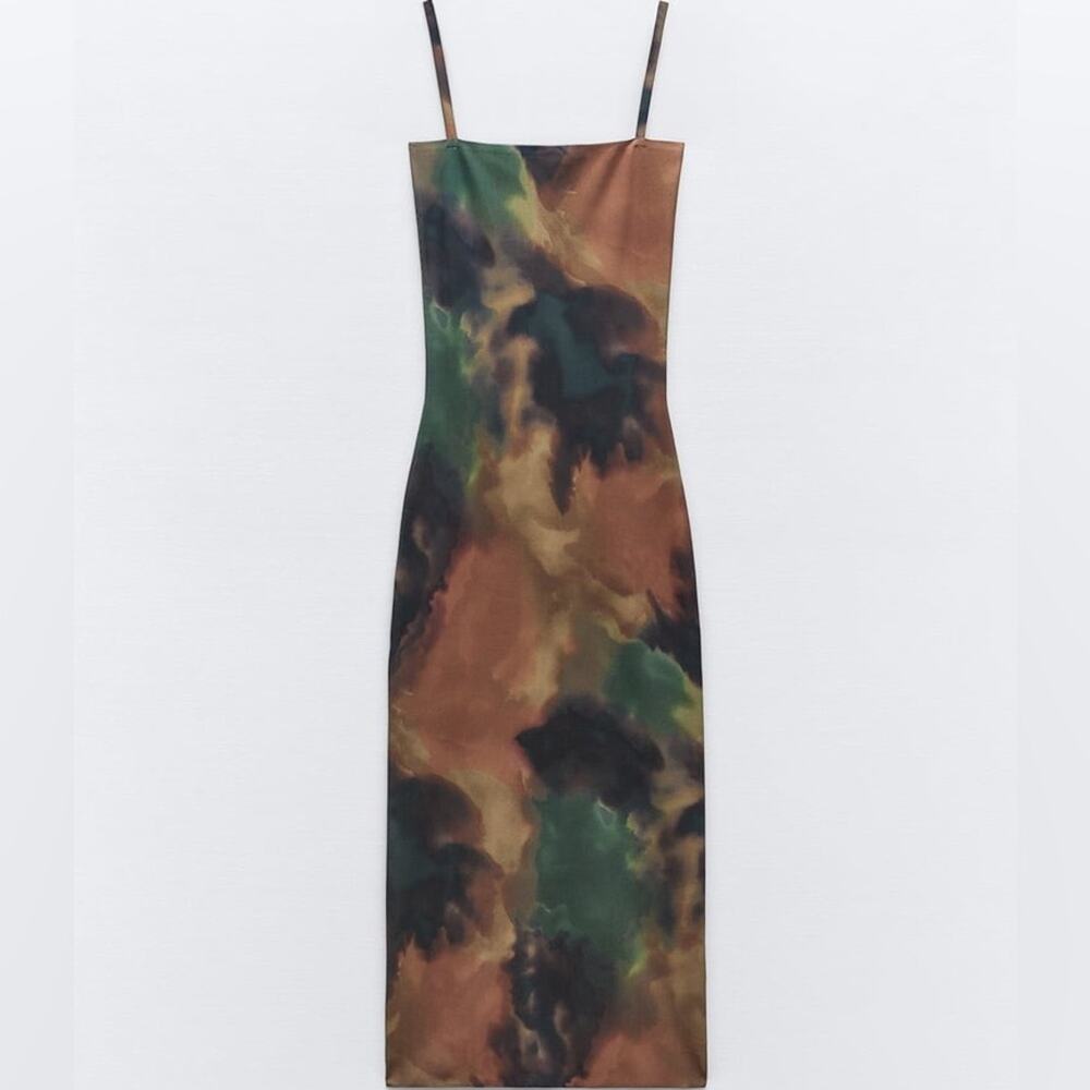 ZARA BLOGGER FAVORITE PRINTED KNIT DRESS - Picture 11 of 13